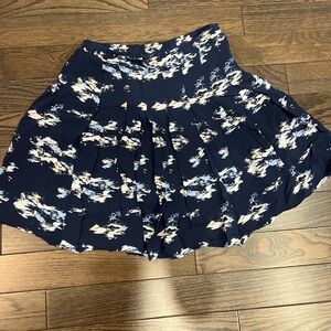 Old Navy Navy and Pink Abstract Skirt